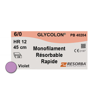 Glycolon 6/0, HR 12, 45cm, Violet PB40204
