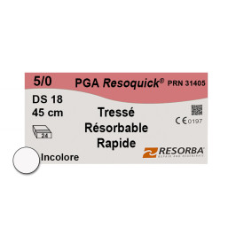 PGA resoquick  5/0, DS 18, 45cm, Incolore PRN31405